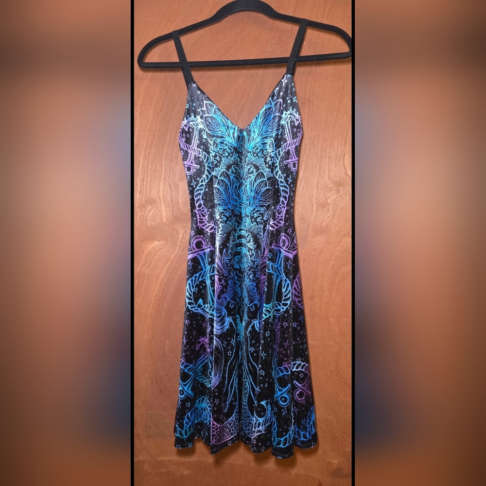 NWT Kaleidoscope Mermaid Velvet Dress XS Extra Small